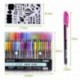 BBLIKE 48 Colores Bolígrafos de Gel para colorear y 9pcs Plastico Plantillas Dibujo Stencil Bullet Journal para - Incluye pur