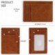 Mini Tarjetero Cartera Delgado de Piel Monedero Bolso para ID,Licencia de Conducir, RFID Bloqueo, Caja de Regalo Marrón 