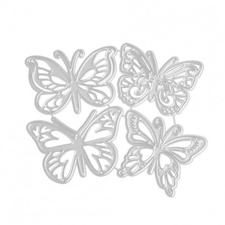 ONEVER Troqueles de corte forma de mariposa tarjetas decorativas bordes de metal de la plantilla de la tarjeta de felicitaci¨