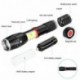 Didisky Linterna LED Recargable Tactical Flashlight 2 en 1 + Luz Lateral COB LED, 2 Batería Incluidas