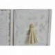 DRW Mueble cajonera sobremesa - Joyero de Madera Estilo azulejo Envejecido 35x11x37 cm