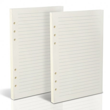 Teenitor - 160 hojas de recambio de papel forrado, A5 21 x 14 cm , relleno de piel para diario, 6 agujeros, 320 páginas para 