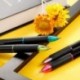 Bolígrafos de Punta de Bola Retráctiles de Multicolor 4 Colores de Tinta Negro, Azul, Rojo y Verde Bolígrafo de Tinta de Ge