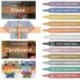 VOOKI Rotuladores Permanentes Base de Agua, 12 Colores Marcas de Colores para Dibujar No Tóxicos, Aplica a Vidrio, Tela, Cerá
