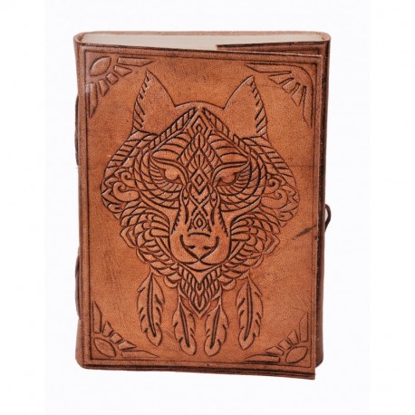 Purpledip Diario de cuero cuaderno de cuaderno , diseño de la bestia, hecho a mano, con funda de piel para regalo corporativ