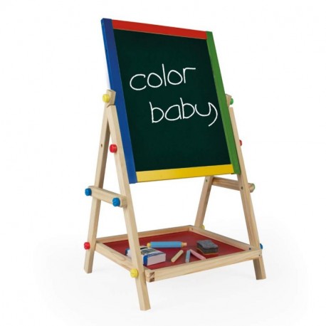 COLORBABY Pizarra de Madera Blanca y Negra Play&Learn 43688 