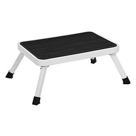  – Nivel taburete plegable Taburete acero Escalera plegable de camping taburete con antideslizante Alfombras pequeño y compac