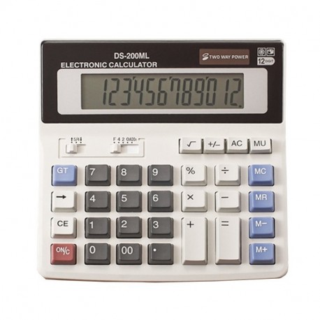 YEBMoo calculadora grande calculadora electrónica medidor solar y batería pantalla de 12 dígitos multifunción botón grande ca
