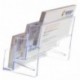 2 Piezas de Soporte de Tarjetas de Visitas de 3 Niveles Organizador de Tarjetas de Plástico Portatarjetas Transparente Tarjet