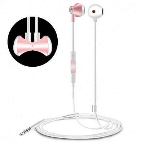 Auriculares con Cable In-Ear Sonido Estéreo 3.5mm,Qcoqce Auriculares con Micrófono y Control para Móvil,Smartphones,PC,iPad, 