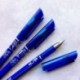 12 bolígrafos borrables de tinta azul de 0,5 mm punta de punta de punta para estudiantes y personal de oficina, color azul fr