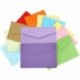Mini Enveloppes, INTVN 120 Pièces Multi Couleur Enveloppes Petite Mignon Enveloppes avec 120 Pièces Rond Kraft Autocollants p