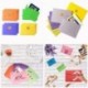 Mini Enveloppes, INTVN 120 Pièces Multi Couleur Enveloppes Petite Mignon Enveloppes avec 120 Pièces Rond Kraft Autocollants p