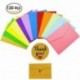 Mini Enveloppes, INTVN 120 Pièces Multi Couleur Enveloppes Petite Mignon Enveloppes avec 120 Pièces Rond Kraft Autocollants p