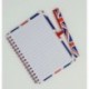 Cuaderno y bolígrafo a juego, tamaño mediano, tamaño A6, diseño de bandera británica impresa/envejecida/cuaderno de Reino Uni