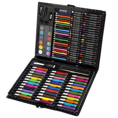 BJ-SHOP Estuche Colores,Niños Acuarela Lápiz Niños Dibujo Kit de Artista Lápices de Colores Set Crayón Pintura al óleo Brocha