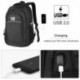 KUSOOFA Mochila Hombre, Mochila Escolar 15.6 Pulgadas con Carga USB, Laptop Mochila con Portátil Compartimento Grueso para Ho