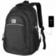 KUSOOFA Mochila Hombre, Mochila Escolar 15.6 Pulgadas con Carga USB, Laptop Mochila con Portátil Compartimento Grueso para Ho