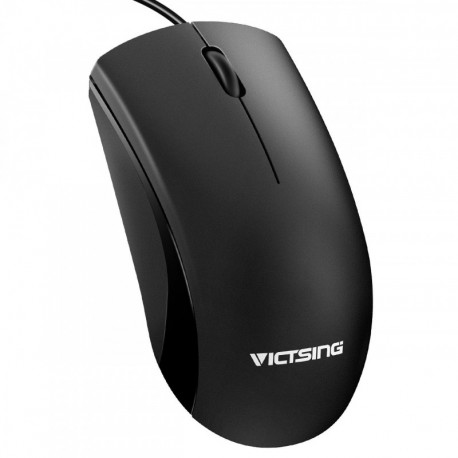 VicTsing Ratón Óptico con 1200 dpi, Ratón Cable USB Ergonómico Compatible para PC, Mac, Escritorio, Ordenador, Portátil