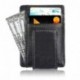Tarjetero RFID Cartera Crédito, Cartera Multiuso Bolsillos, Billetera Tarjetas de Crédito Slim Moda, Piel de Vaca Monedero de