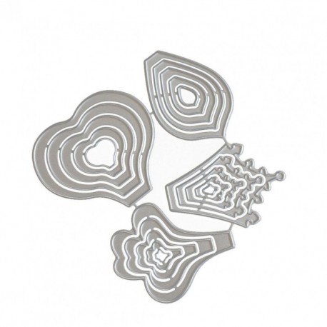 Troqueles para álbumes de Recortes,JiaMeng Merry Christmas Metal Cutting Dies Stencils Scrapbooking en Relieve Artesanías de 