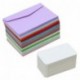 Elcoho 120 Lot Mini enveloppes avec 120 pièces Blanc Blank Cartes de visite coloré Mini enveloppes Poche carte cadeau pour No