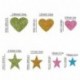 Pegatina de Espuma Brillo, 200 pedazos Autoadhesivo Estrella y Etiqueta Engomada de la Espuma de las Formas del Corazón para 