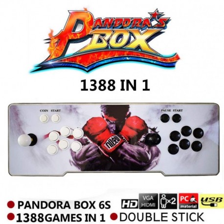 supertop 1388 en 1 Caja de Pandora 6s Retro Video Games Arcade Consola de Juegos Double Stick Arcade Console Light Arcade Mac