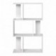 ts-ideen Estantería Alde Pared 102,5 x 60 cm Librero CD-DVD Madera En Blanco