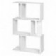 ts-ideen Estantería Alde Pared 102,5 x 60 cm Librero CD-DVD Madera En Blanco