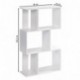 ts-ideen Estantería Alde Pared 102,5 x 60 cm Librero CD-DVD Madera En Blanco