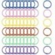 60 Piezas de Anillas de Encuadernacion de Metal Llaveros Coloridos Anilla de Carpeta de Páginas Sueltas, 6 Colores