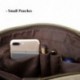 Messenger bolso vintage Canvas para hombres y mujeres de cuero reales 15 "MacBook Pro / laptop de 14" maletín bolsa de hombro