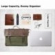 Bolso bandolera vintage Canvas para hombres y mujeres de cuero reales 15 "MacBook Pro / laptop de 14" maletín bolsa de hombro
