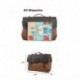 Bolso bandolera vintage Canvas para hombres y mujeres de cuero reales 15 "MacBook Pro / laptop de 14" maletín bolsa de hombro