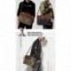 Bolso bandolera vintage Canvas para hombres y mujeres de cuero reales 15 "MacBook Pro / laptop de 14" maletín bolsa de hombro
