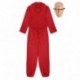 TiaoBug Unisex Disfraz Carnaval de Broma Traje de Cosplay Dali para Navidad Halloween Bodysuit Rojo+Máscara Fiesta Rojo Mediu