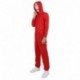 TiaoBug Unisex Disfraz Carnaval de Broma Traje de Cosplay Dali para Navidad Halloween Bodysuit Rojo+Máscara Fiesta Rojo Mediu