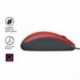 Logitech M110 Silent, Ratón con cable Cómodo ratón con discreto clic para portátiles, notebooks, PC y Mac - Rojo