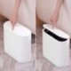 Cubo de basura con olor seguro Cubo de basura papelera de plástico ovalado con Push de Type Bullet Flip protectora Cubo de ba