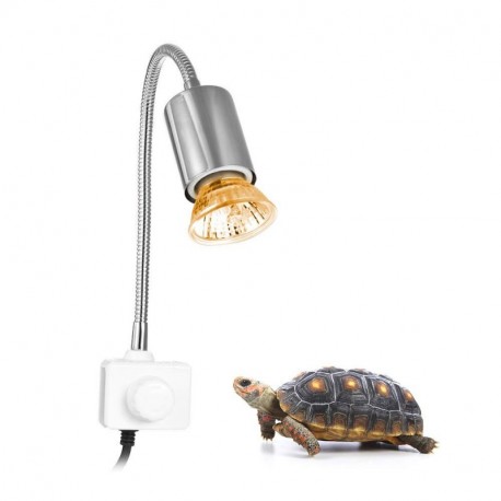 Decdeal Basking Lámpara de Calor halógena UVA UVB de 25W para Reptiles Acuario de Tortuga Lagarto