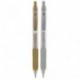 Zebra Sarasa Clip - Bolígrafos de tinta de gel retráctiles, 1 mm, color dorado y plateado
