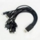 Cable USB universal 10 en 1, cargador de teléfono móvil 10 tipos de interfaz, cable de carga múltiple para HTC Samsung iPhone