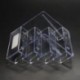 Ainstsk 4 Bolsillos 9 x 8,5 x 10 cm acrílico Transparente Mesa Escritorio Tarjeta de Negocio Soporte Caja, Multi-Nivel de Lit