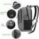 YAMTION Mochila Portátil hasta 15.6 Pulgadas Mochila para Ordenador con Puerto de Carga USB para Hombre y Mujer Mochila Escol