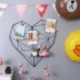 Gorgebuy Love Heart Grid Photo Rack Wall - Panel Decorativo Iron Photograph Clip de Rack para Ins Art Display Family Friends 