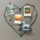 Gorgebuy Love Heart Grid Photo Rack Wall - Panel Decorativo Iron Photograph Clip de Rack para Ins Art Display Family Friends 