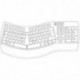 Perixx PERIBOARD-512 Teclado Ergonomico Español - USB - 485x236x44 mm - Blanco