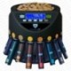 Securina24 Contador de monedas Euro SecuRina1200LCD con casillas y dispositivo enrollador negro - BBB - LCD 