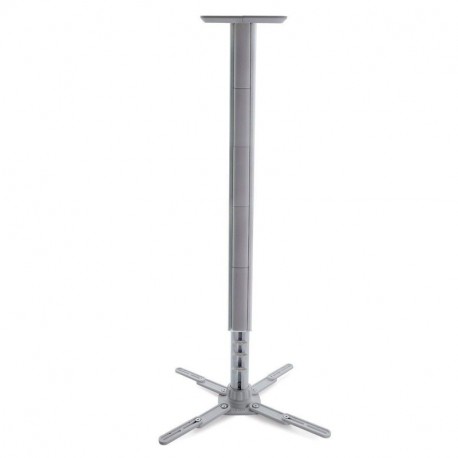 Moman Soporte para Proyector Techo Universal, Distancia de Techo Extensible 55-100cm, Soporte de Techo Inclinable +/- 15º par